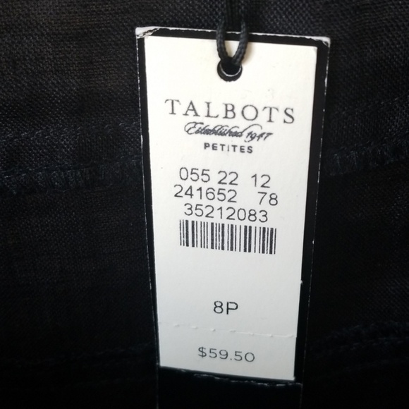 NEW! TALBOTS Black Linen Tank Top Raw Hem Design 8P. - Picture 5 of 6
